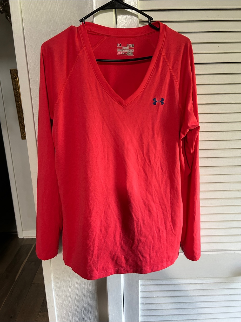 Under Armour Women’s Bright Coral V-Neck Long Sleeve Top